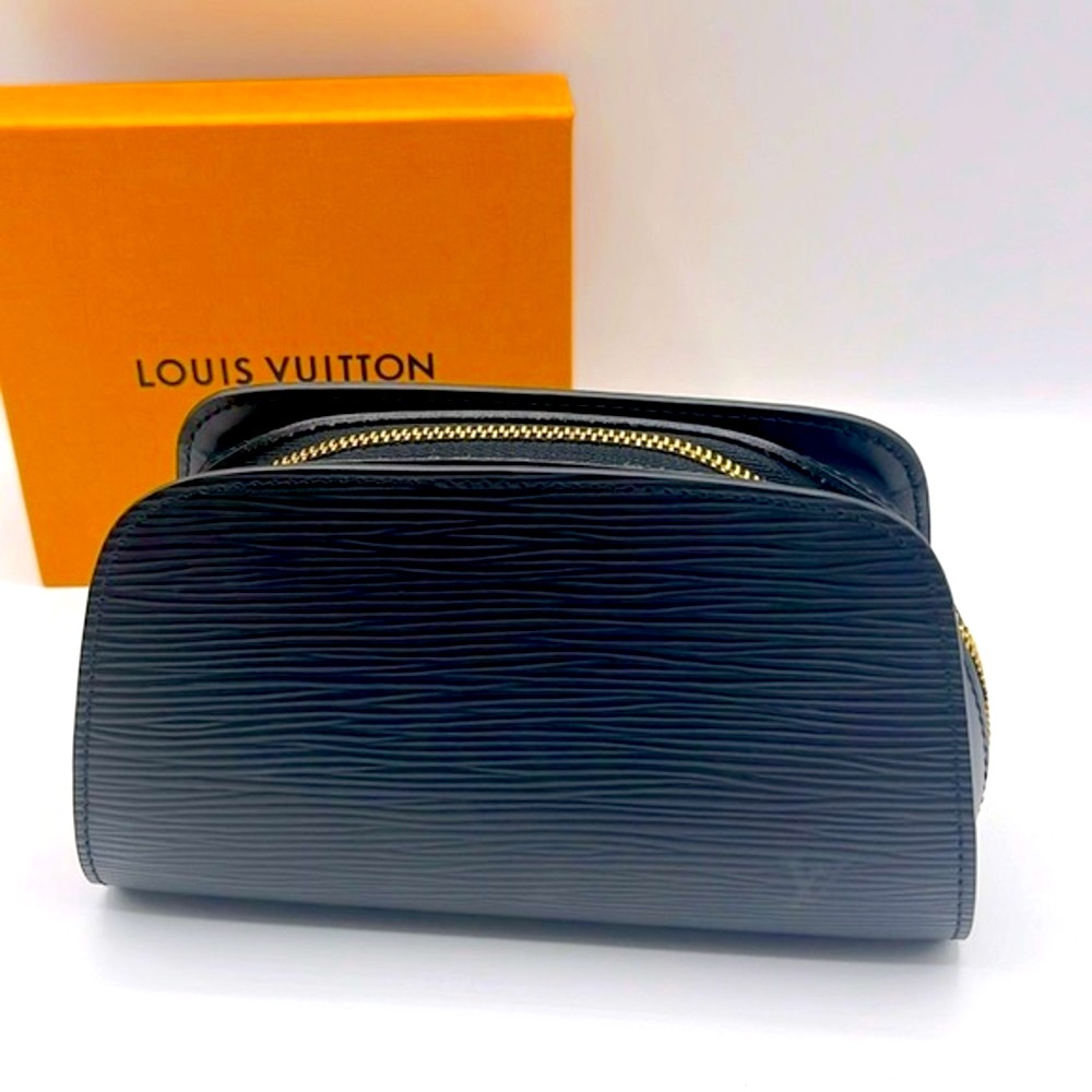 Louis Vuitton Black Dauphine Epi Pouch